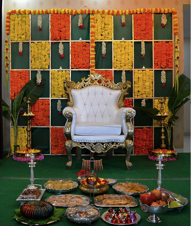 Seemantham celebration at VJK Mahal banquet hall Pallavaram Chennai